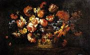 PASSEROTTI, Bartolomeo Basket of Flowers USA oil painting artist